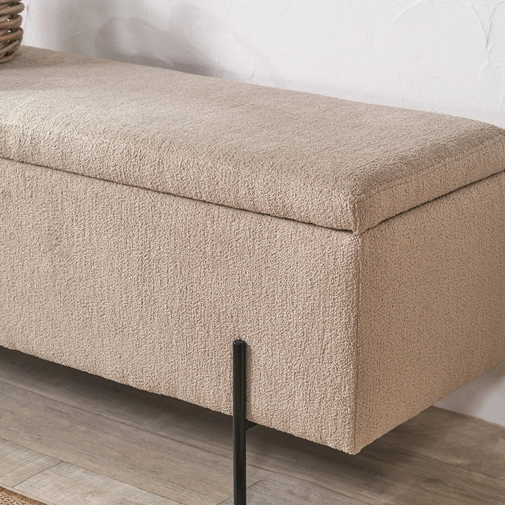 Catania Teddy Storage Bench - Taupe
