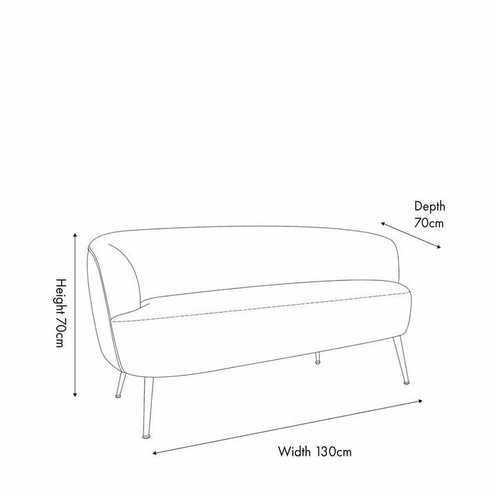 Aviana Teddy Accent Sofa - Taupe