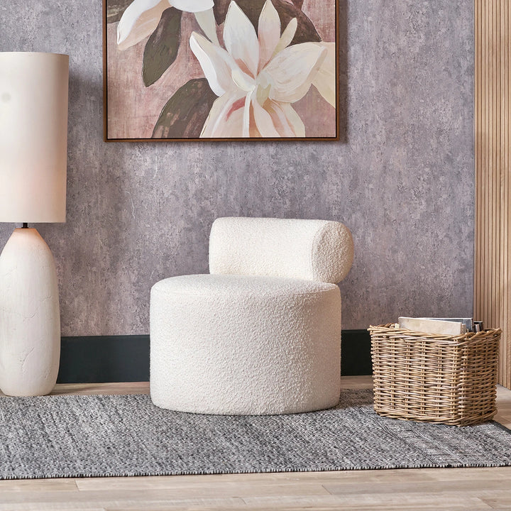 Assisi Boucle Occasional Chair - White