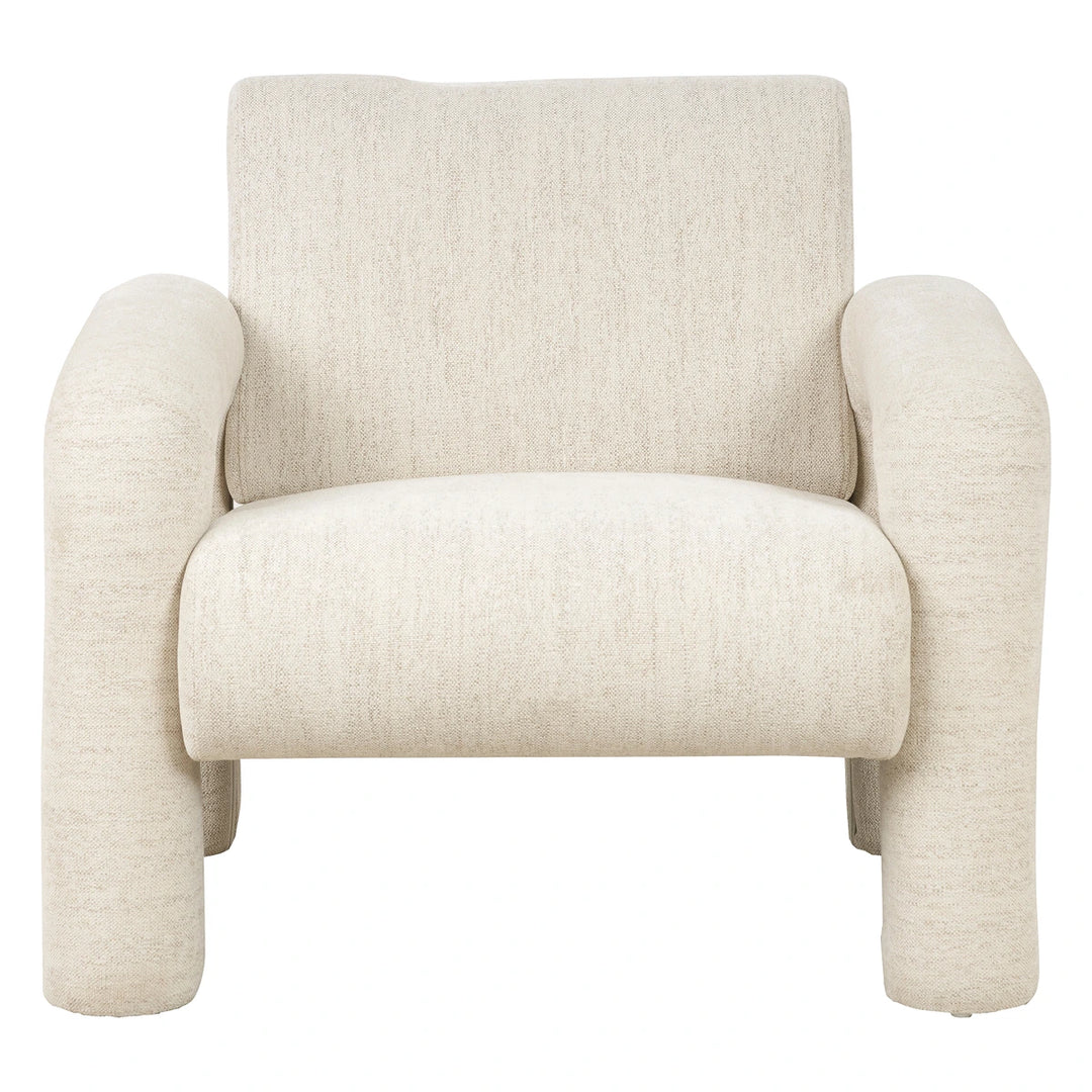 Ravello Textured Fabric Arm Chair - White