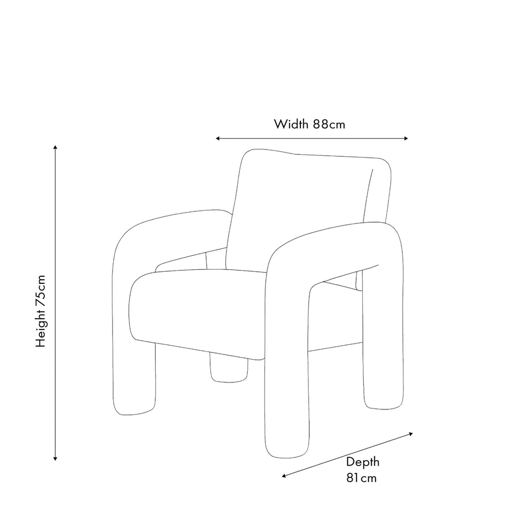 Ravello Textured Fabric Arm Chair - White