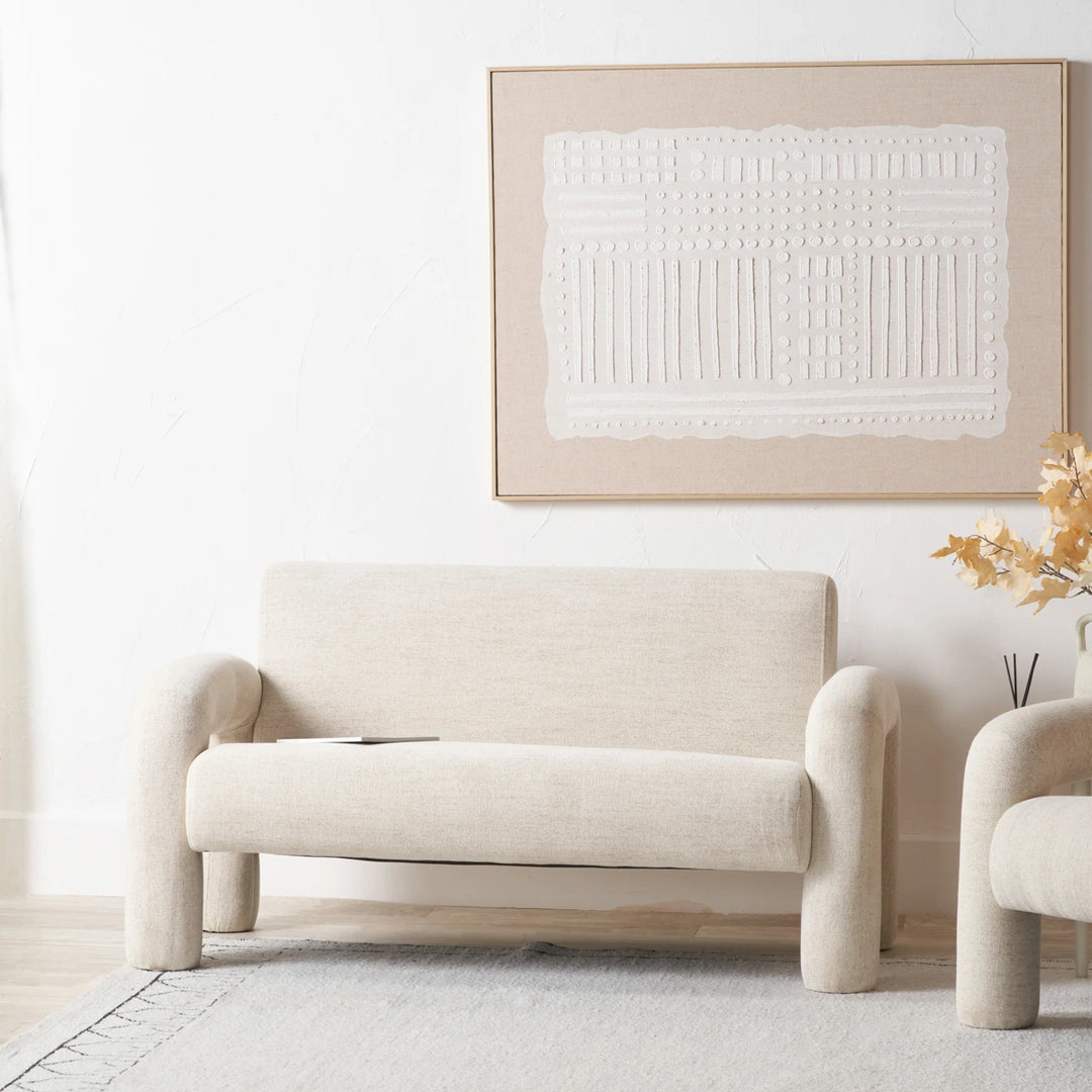 Ravello Textured Fabric Sofa - White
