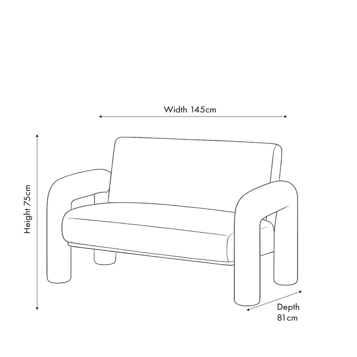 Ravello Textured Fabric Sofa - White
