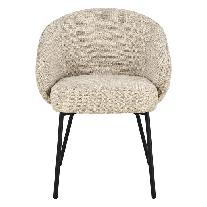 Kelsby Textured Marl Chenille Tub Dining Chair - Mocha