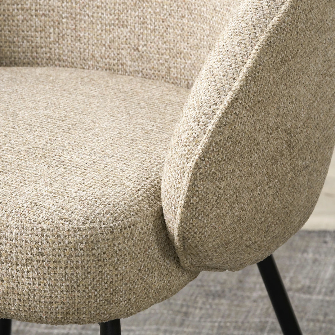 Kelsby Textured Marl Chenille Tub Dining Chair - Mocha