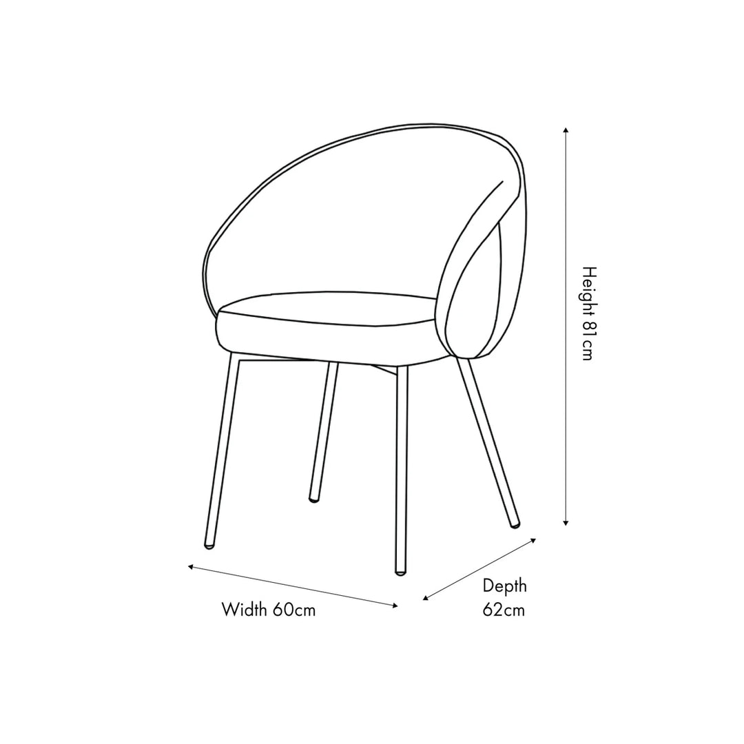 Kelsby Textured Marl Chenille Tub Dining Chair - Mocha