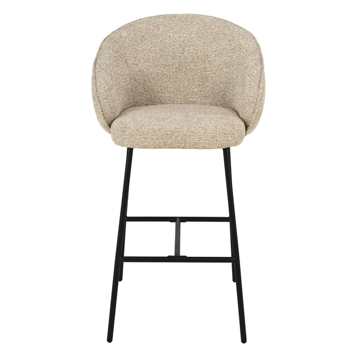 Kelsby Textured Marl Chenille Tub Bar Stool - Mocha