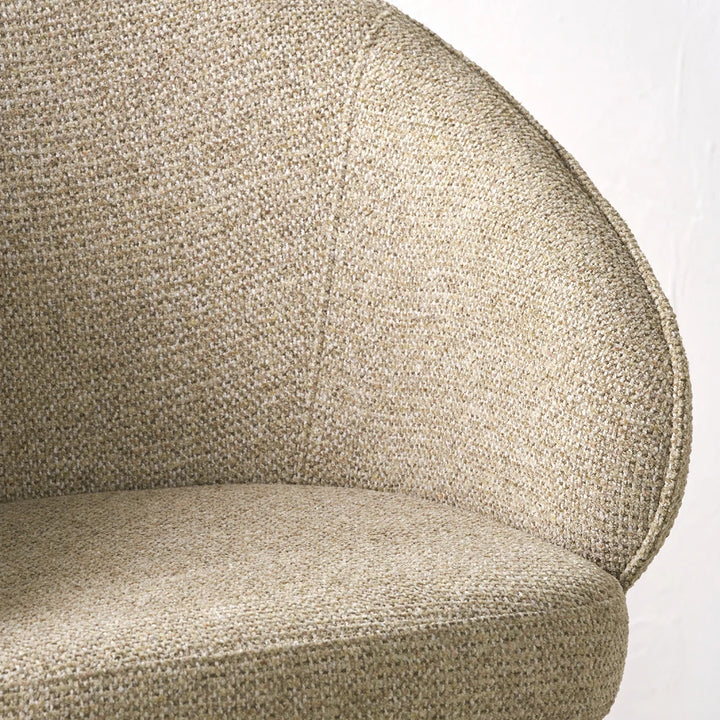 Kelsby Textured Marl Chenille Tub Bar Stool - Mocha