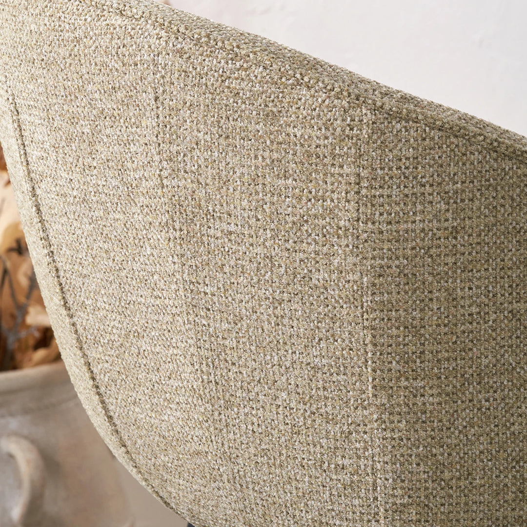 Kelsby Textured Marl Chenille Tub Bar Stool - Mocha