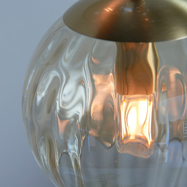 Dimple 3 Pendant Light - Satin Brass Endon 5