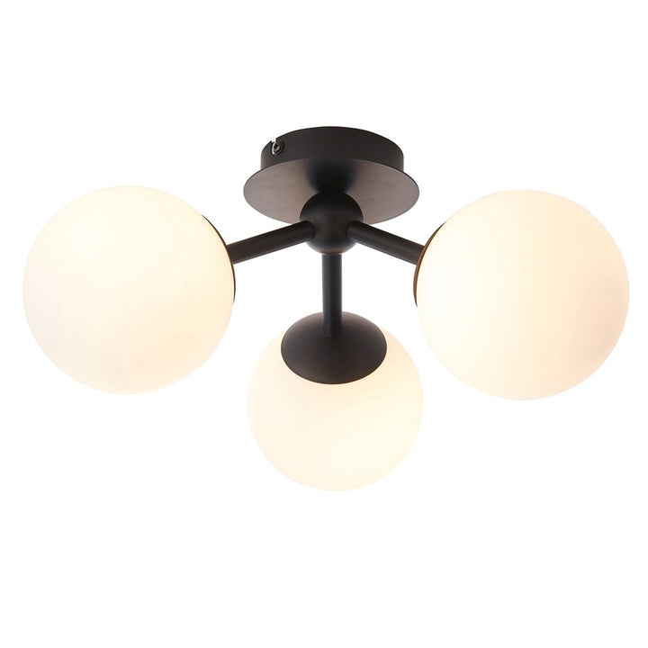 Pulsa 3 Bathroom Ceiling Light - Black Endon 1