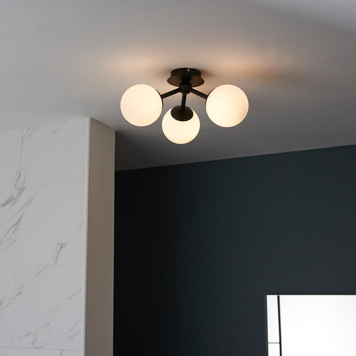 Pulsa 3 Bathroom Ceiling Light - Black Endon 2