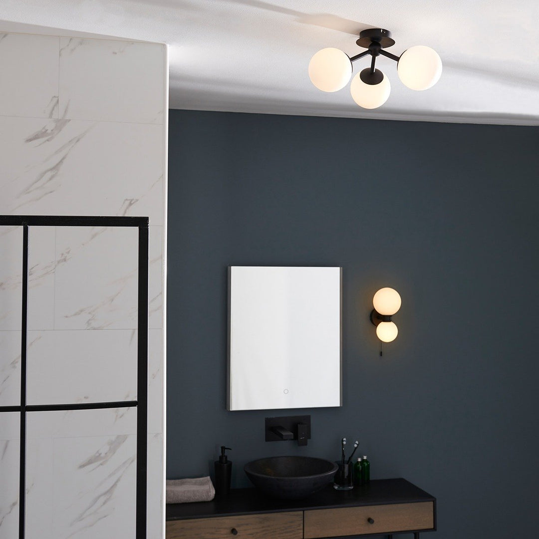 Pulsa 3 Bathroom Ceiling Light - Black Endon 3