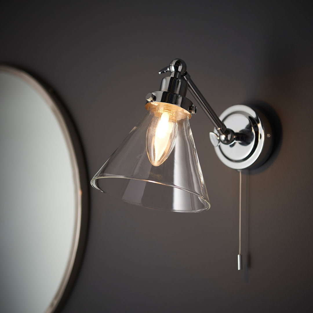 Faraday Bathroom Wall Light - Chrome Endon 2