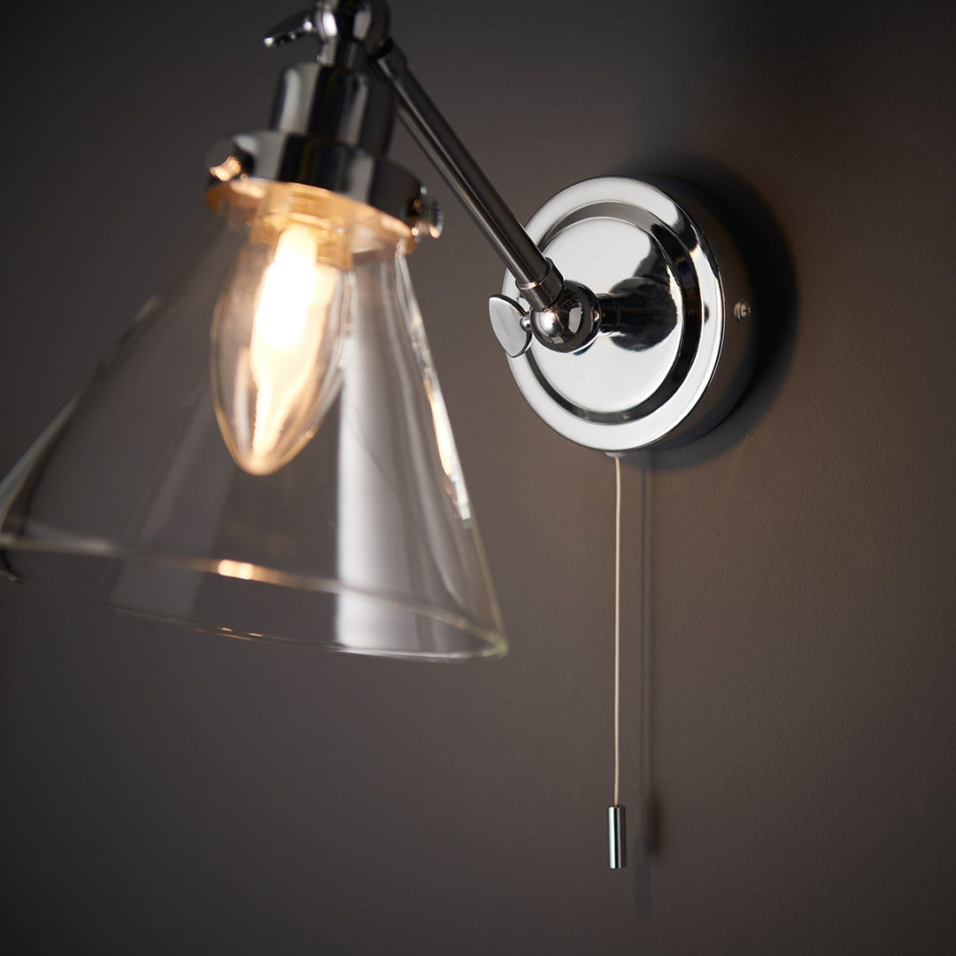 Faraday Bathroom Wall Light - Chrome Endon 3
