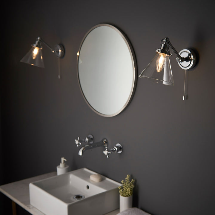Faraday Bathroom Wall Light - Chrome Endon 5