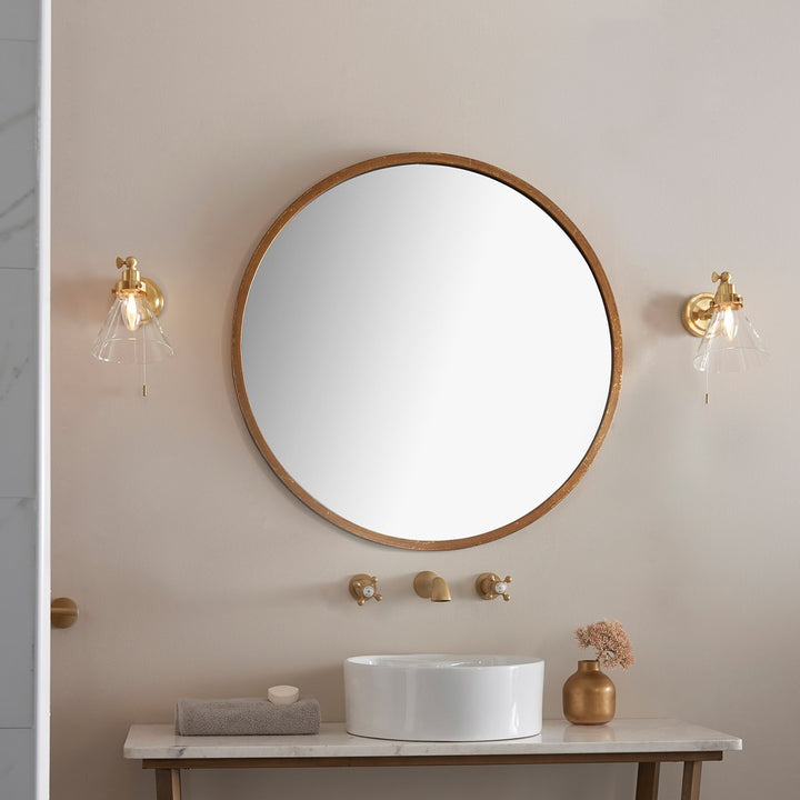 Faraday Bathroom Wall Light - Satin Brass Endon 3
