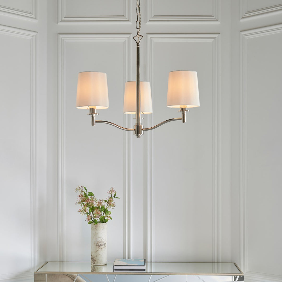 Ortona 3 Pendant Light - Nickel Endon 2