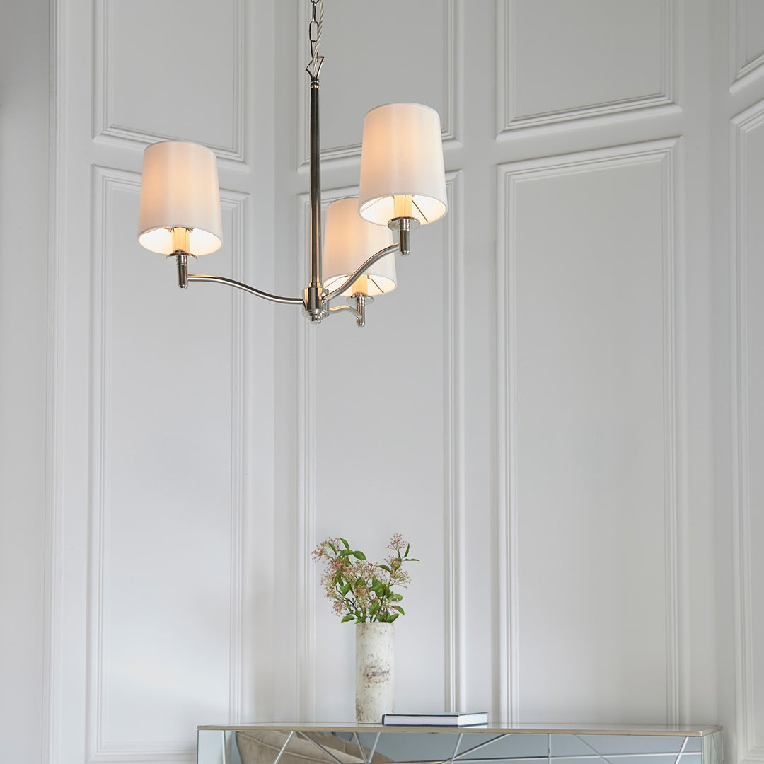 Ortona 3 Pendant Light - Nickel Endon 4