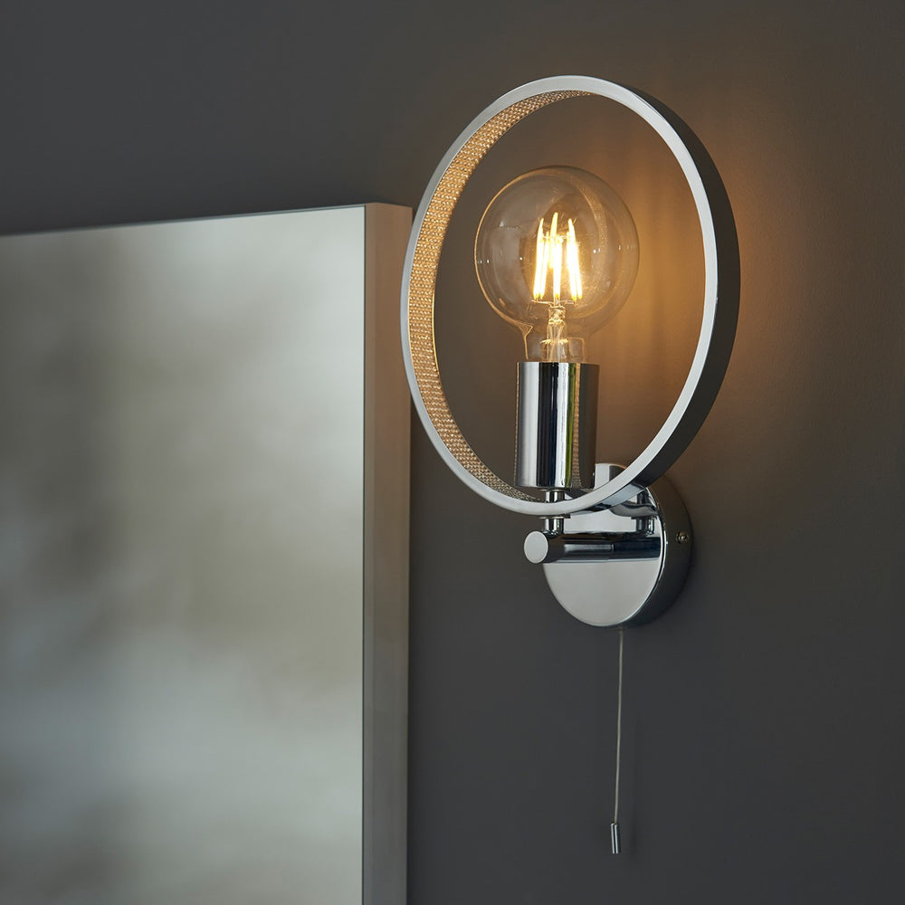 Merola Bathroom Wall Light - Chrome Endon 2