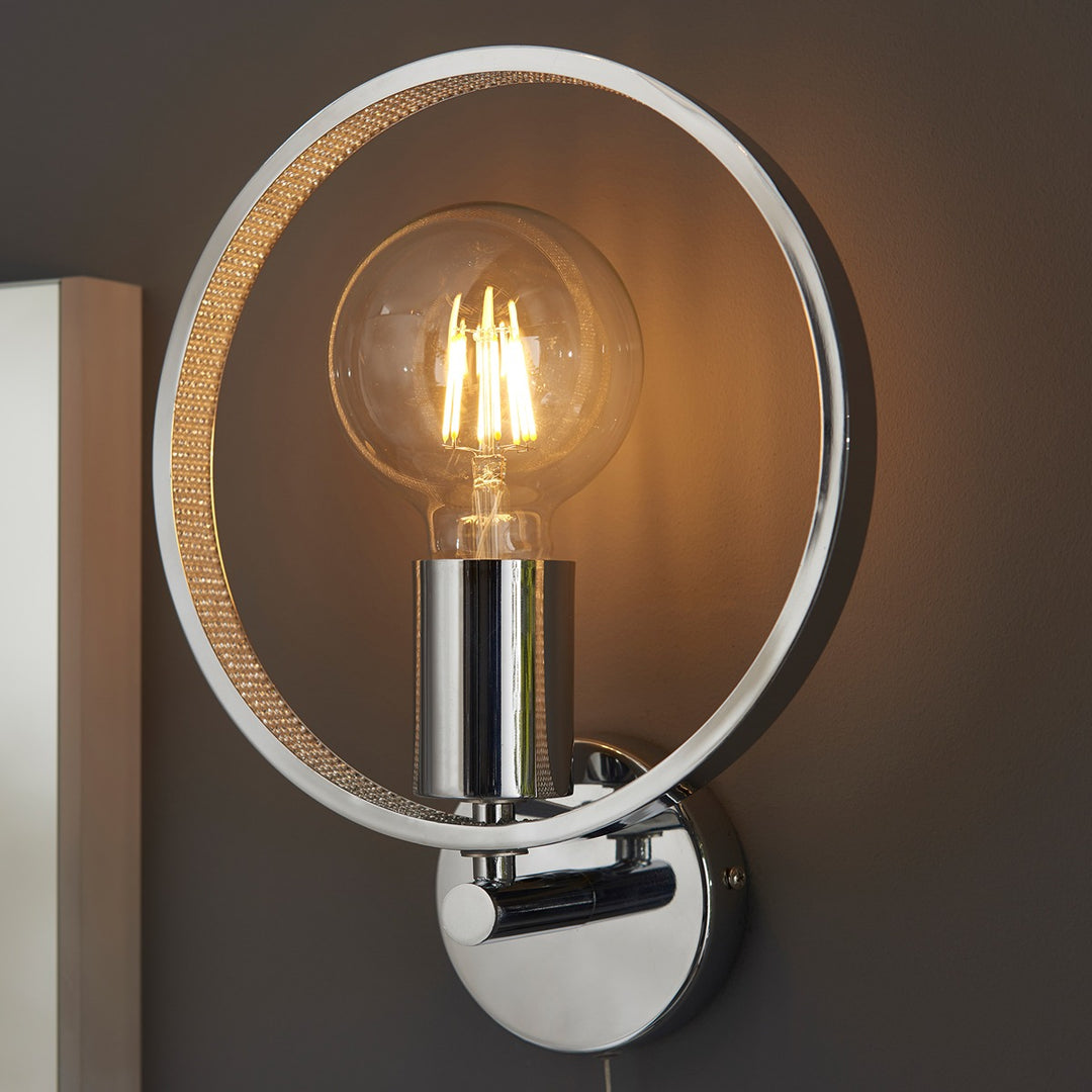Merola Bathroom Wall Light - Chrome Endon 4