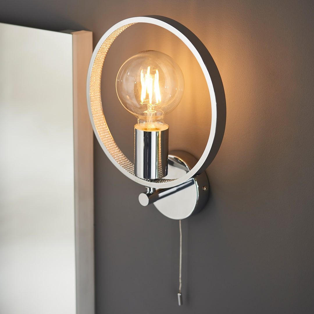 Merola Bathroom Wall Light - Chrome Endon 6