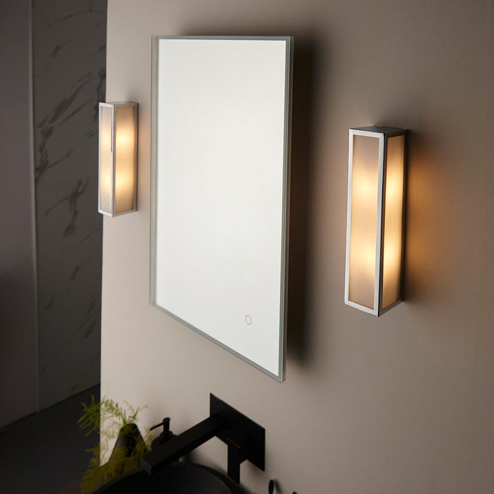 Newham Bathroom Frosted Wall Light - Chrome Endon 10