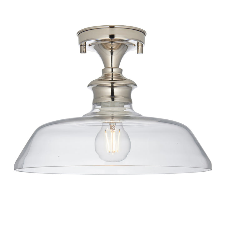 Barford Ceiling Light - Nickel & Clear Endon 1