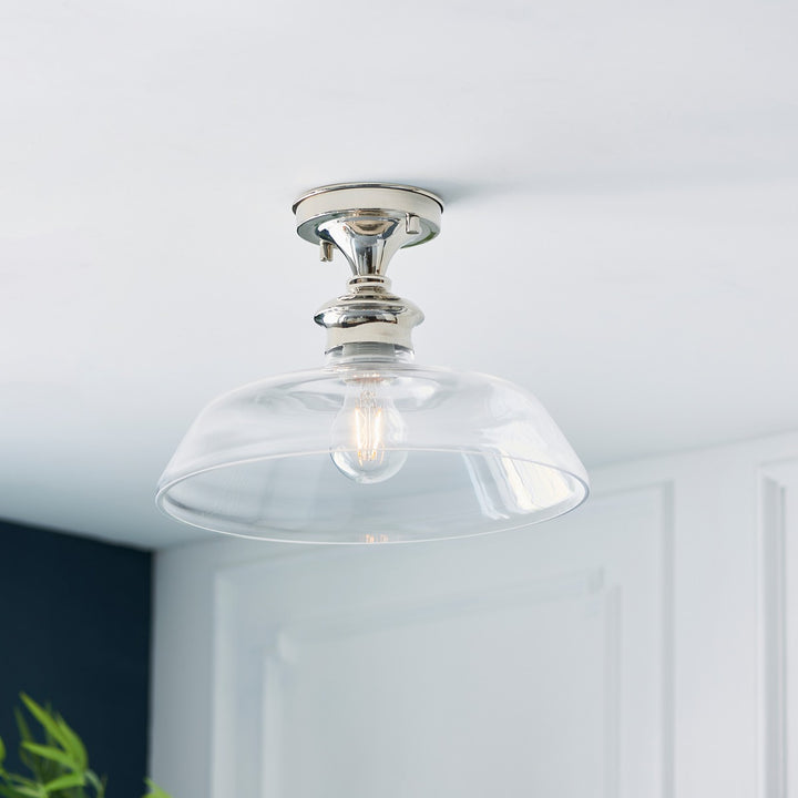 Barford Ceiling Light - Nickel & Clear Endon 2