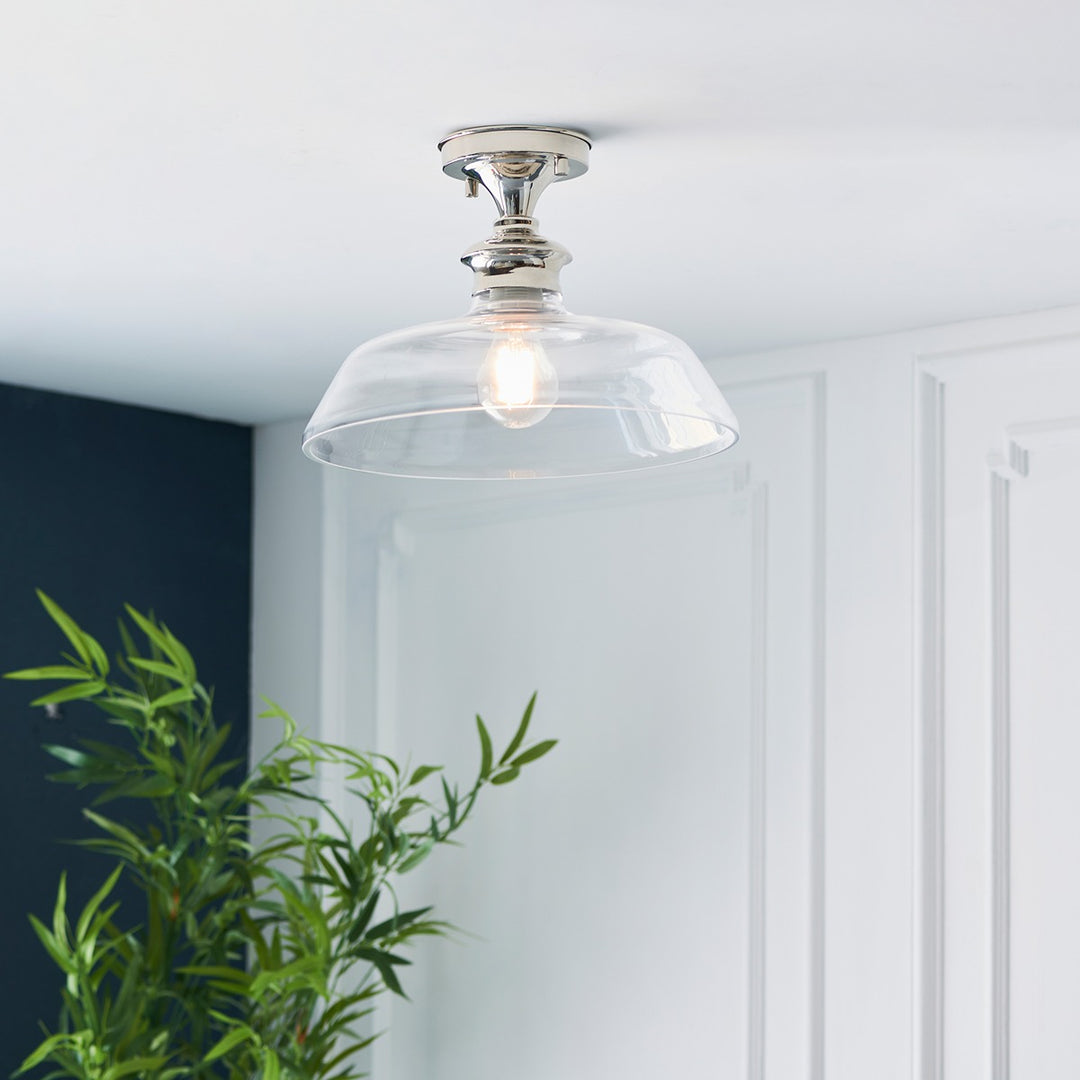 Barford Ceiling Light - Nickel & Clear Endon 3