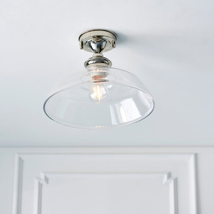 Barford Ceiling Light - Nickel & Clear Endon 4