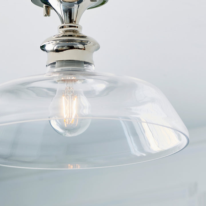 Barford Ceiling Light - Nickel & Clear Endon 5