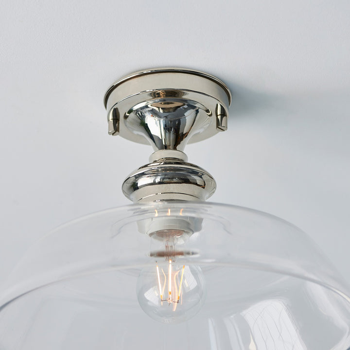 Barford Ceiling Light - Nickel & Clear Endon 6