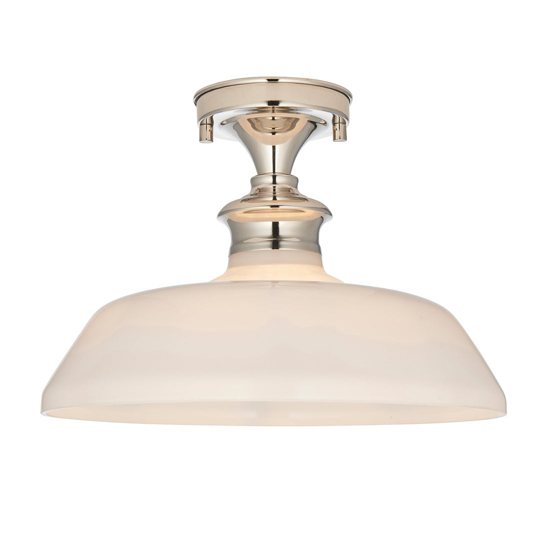 Barford Ceiling Light - Nickel & Opal Endon 1