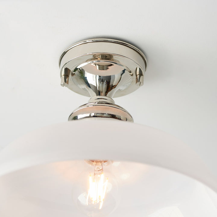 Barford Ceiling Light - Nickel & Opal Endon 6