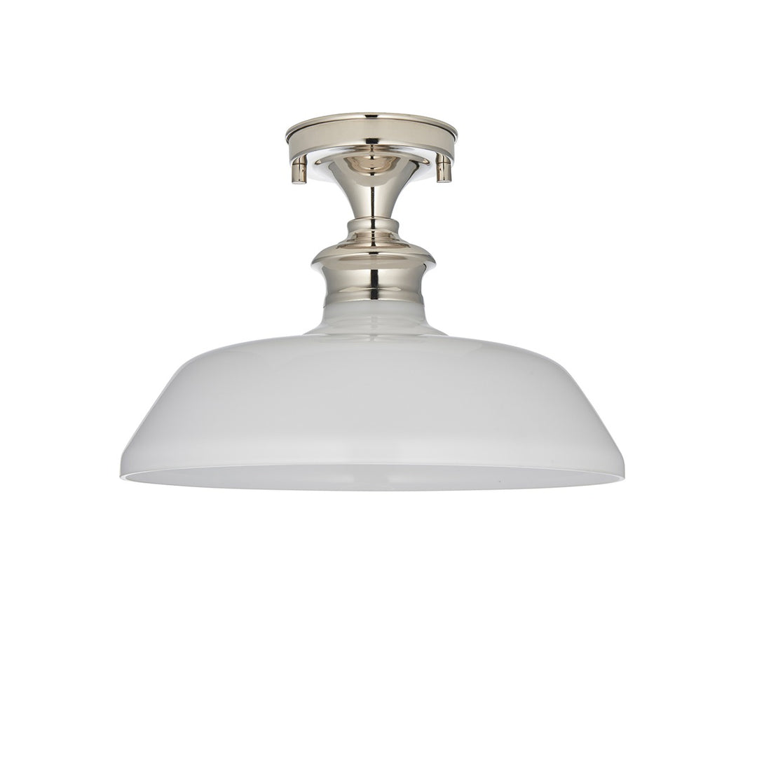 Barford Ceiling Light - Nickel & Opal Endon 7