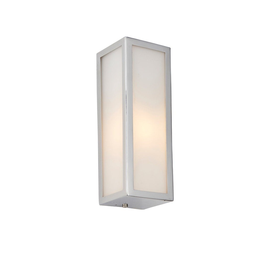 Newham Bathroom Frosted Wall Light - Chrome Endon 1