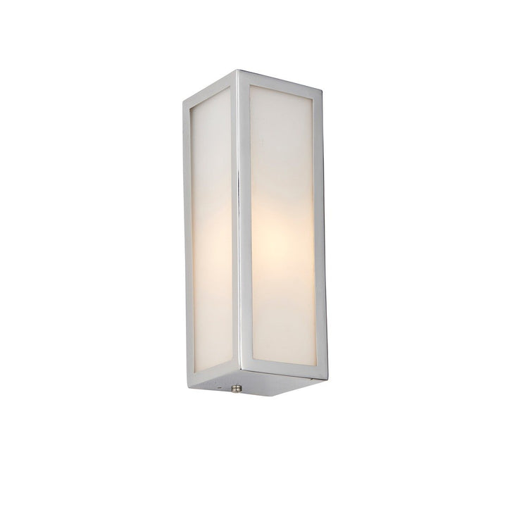 Newham Bathroom Frosted Wall Light - Chrome Endon 1