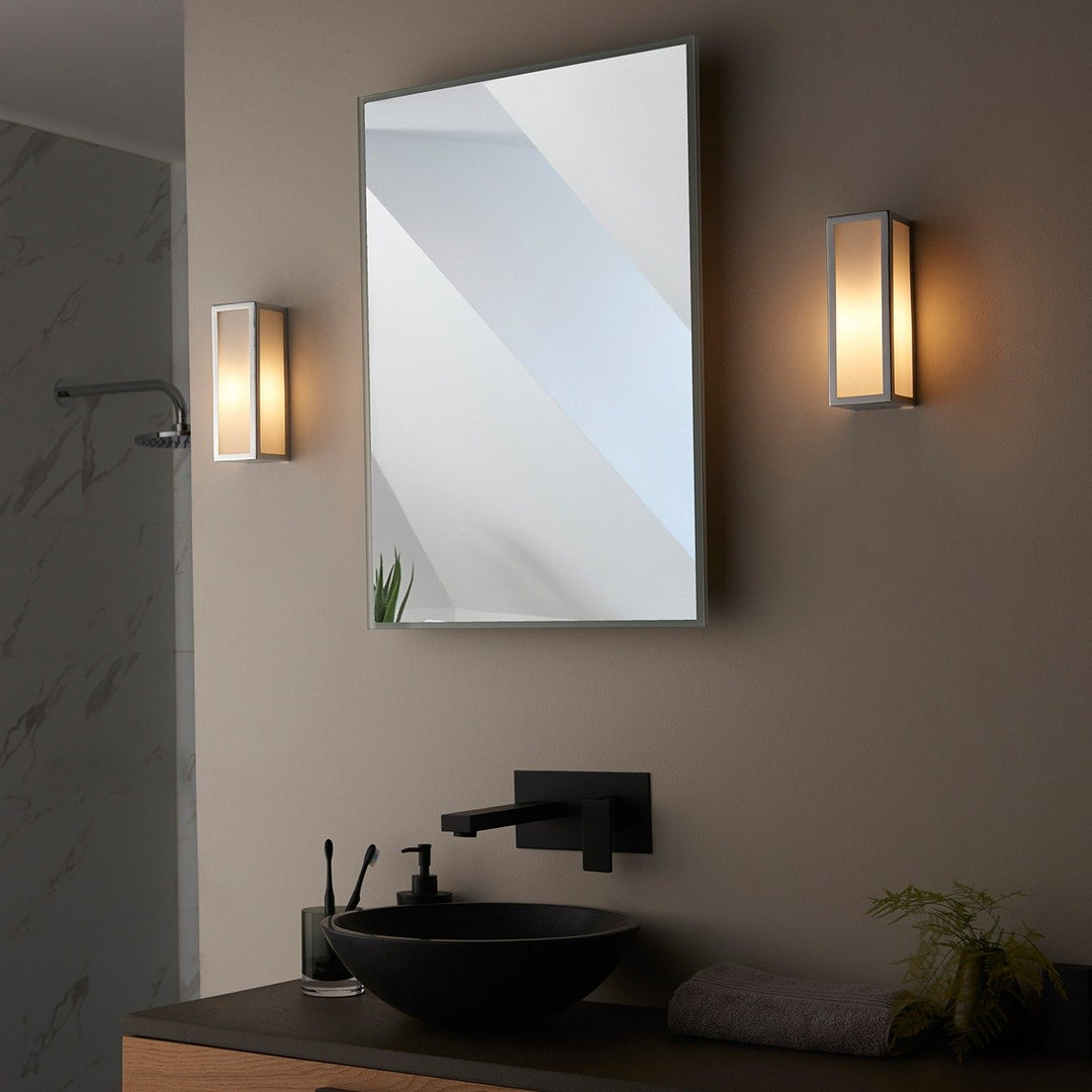 Newham Bathroom Frosted Wall Light - Chrome Endon 3