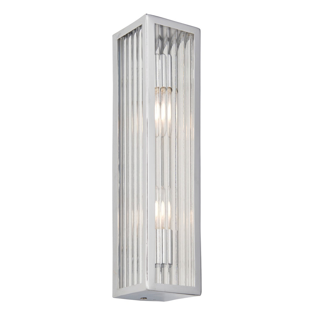Newham Bathroom Clear Wall Light - Chrome Endon 1