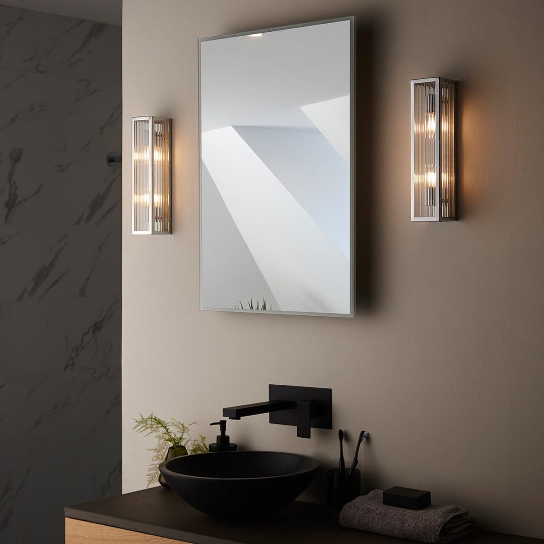 Newham Bathroom Clear Wall Light - Chrome Endon 4