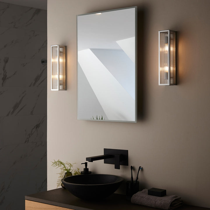 Newham Bathroom Clear Wall Light - Chrome Endon 4