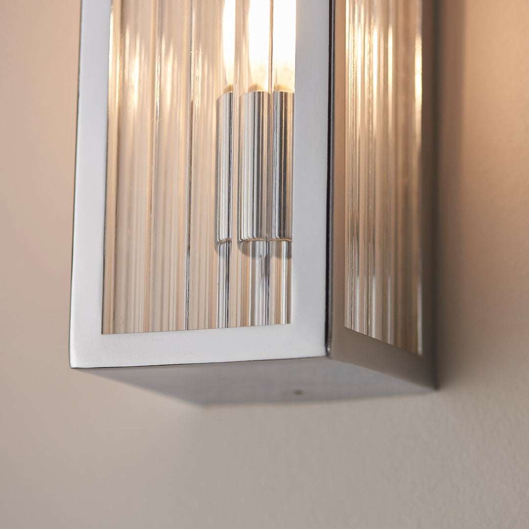 Newham Bathroom Clear Wall Light - Chrome Endon 6