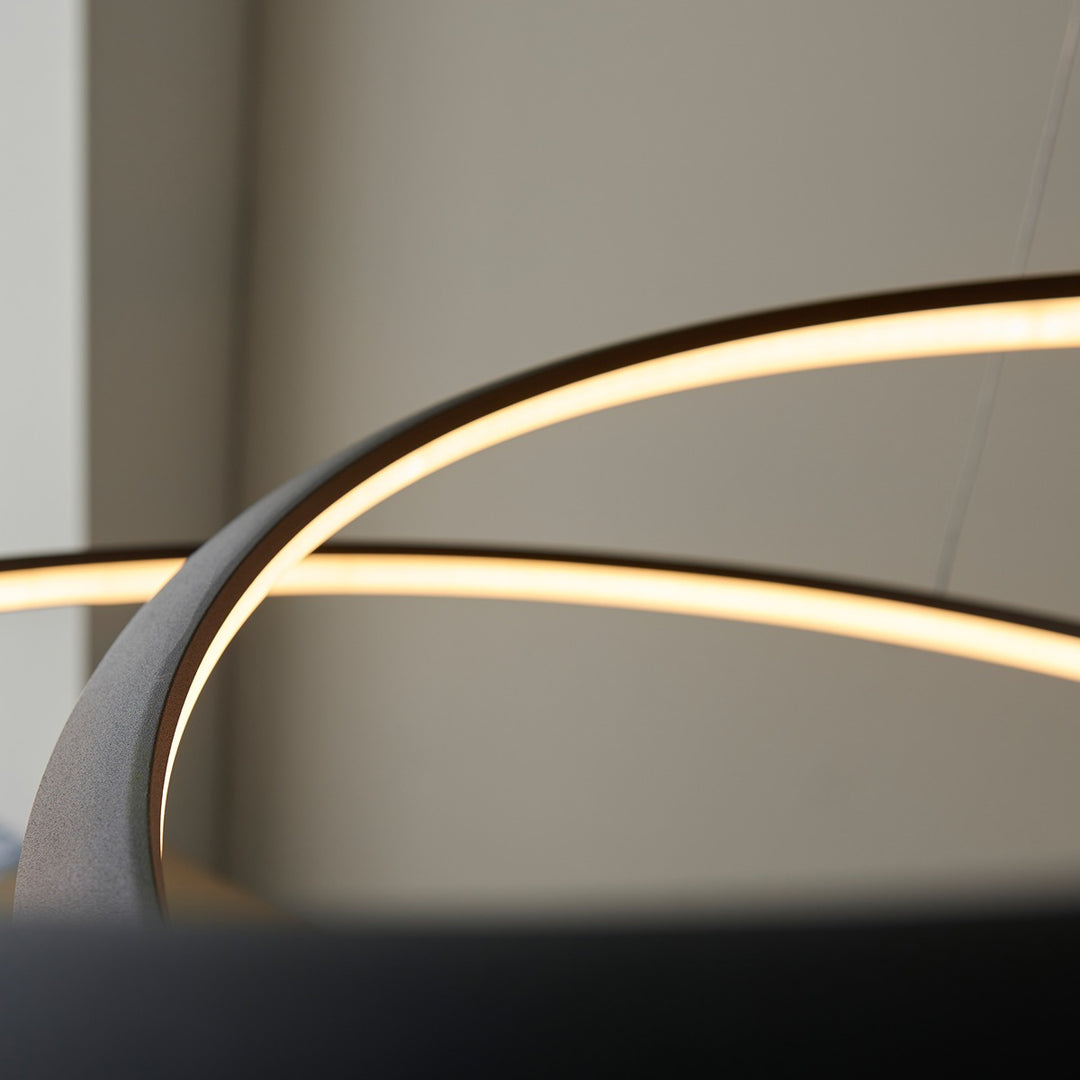 Staten Hanging Curved Pendant Light - Black Endon 6