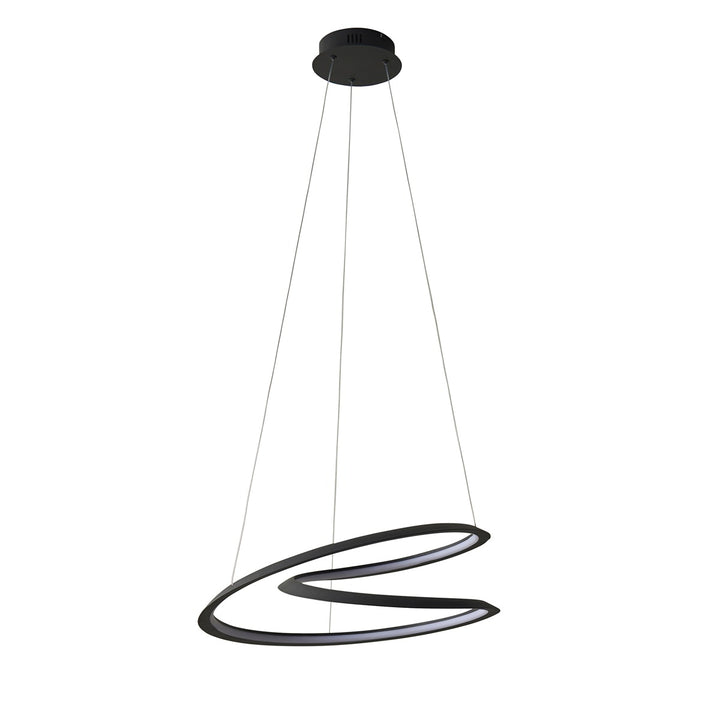 Staten Hanging Curved Pendant Light - Black Endon 7