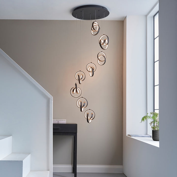 Cosma 8 Pendant Light - Black Endon 3