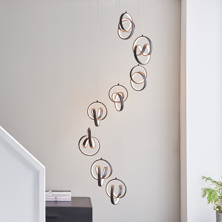Cosma 8 Pendant Light - Black Endon 4