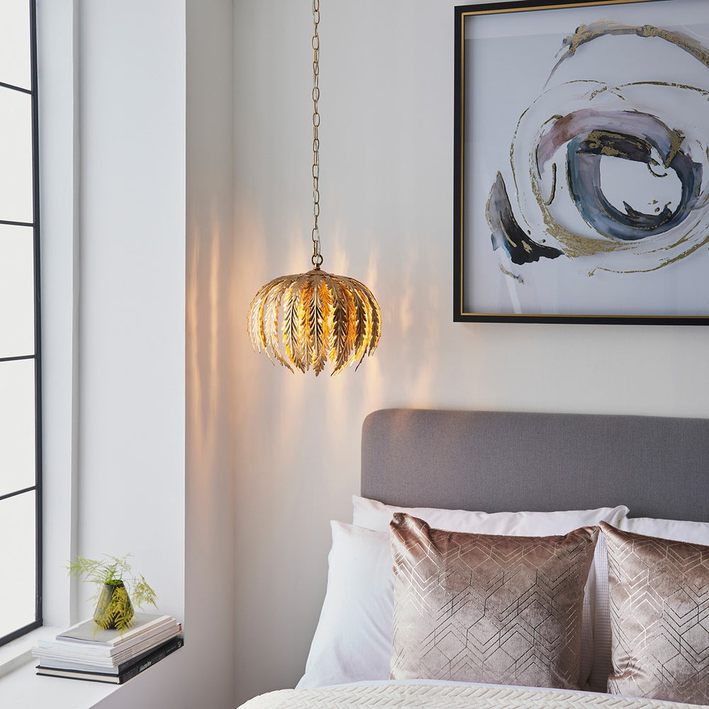 Delphine Leaf Pendant Light - Gold Endon 2