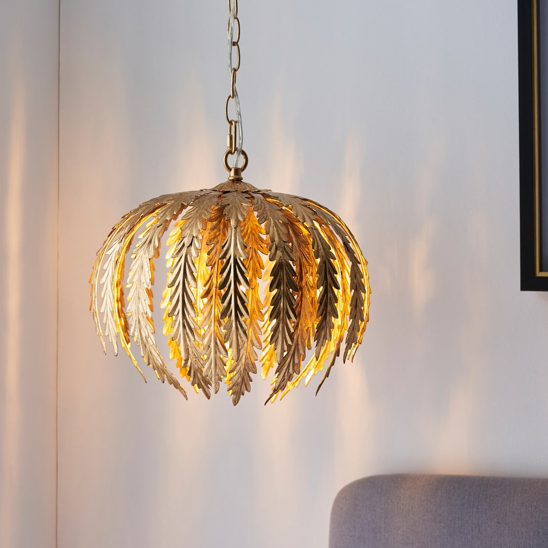 Delphine Leaf Pendant Light - Gold Endon 4