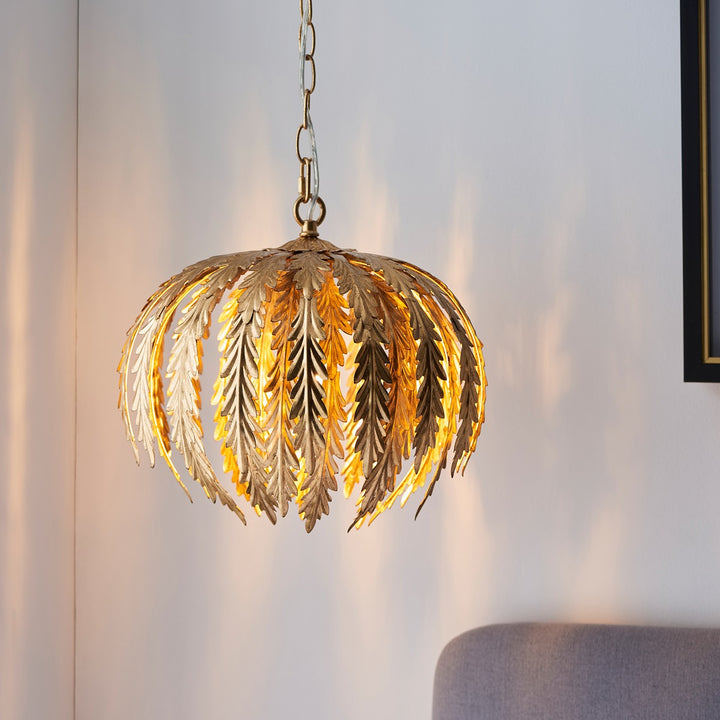 Delphine Leaf Pendant Light - Gold Endon 4
